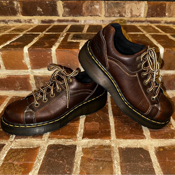 Dr. Martens Shoes - Vintage Dr. Martens 9861 Brown Leather Oxford Boots UK size 7, Women’s Size 9
